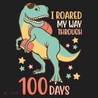 I Roared My Way Through 100 Days Dinosaur Tumbler thumb 3