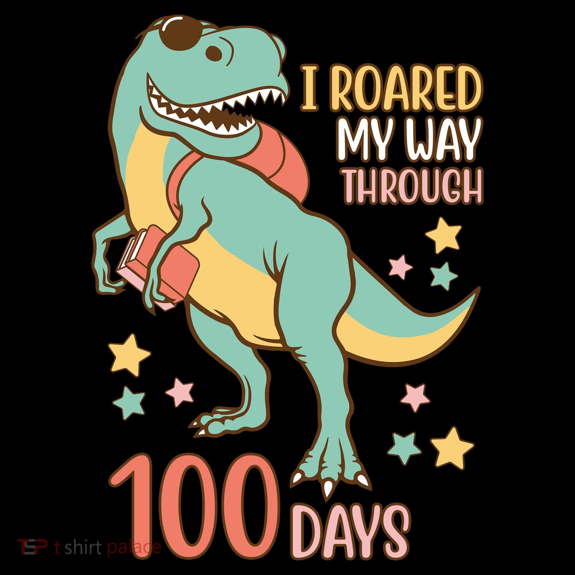 I Roared My Way Through 100 Days Dinosaur Women's Tank Top