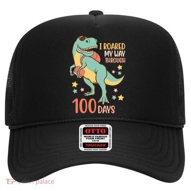 I Roared My Way Through 100 Days Dinosaur Hat