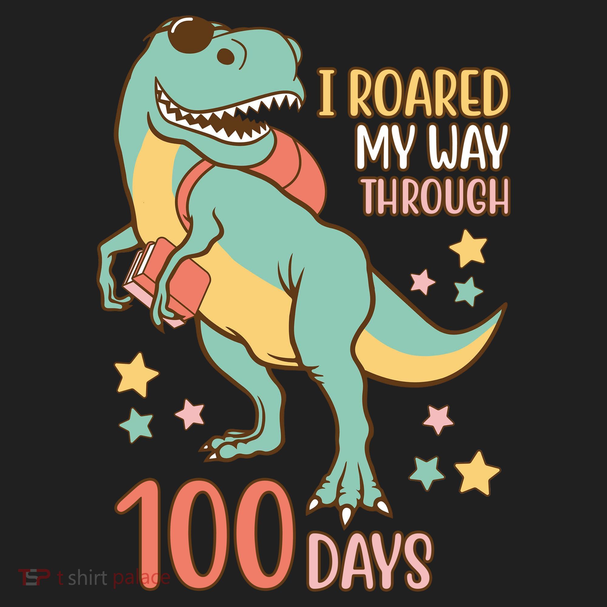 I Roared My Way Through 100 Days Dinosaur Hat