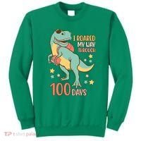 I Roared My Way Through 100 Days Dinosaur Sweatshirt thumb 0