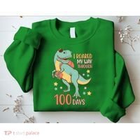 I Roared My Way Through 100 Days Dinosaur Sweatshirt thumb 2