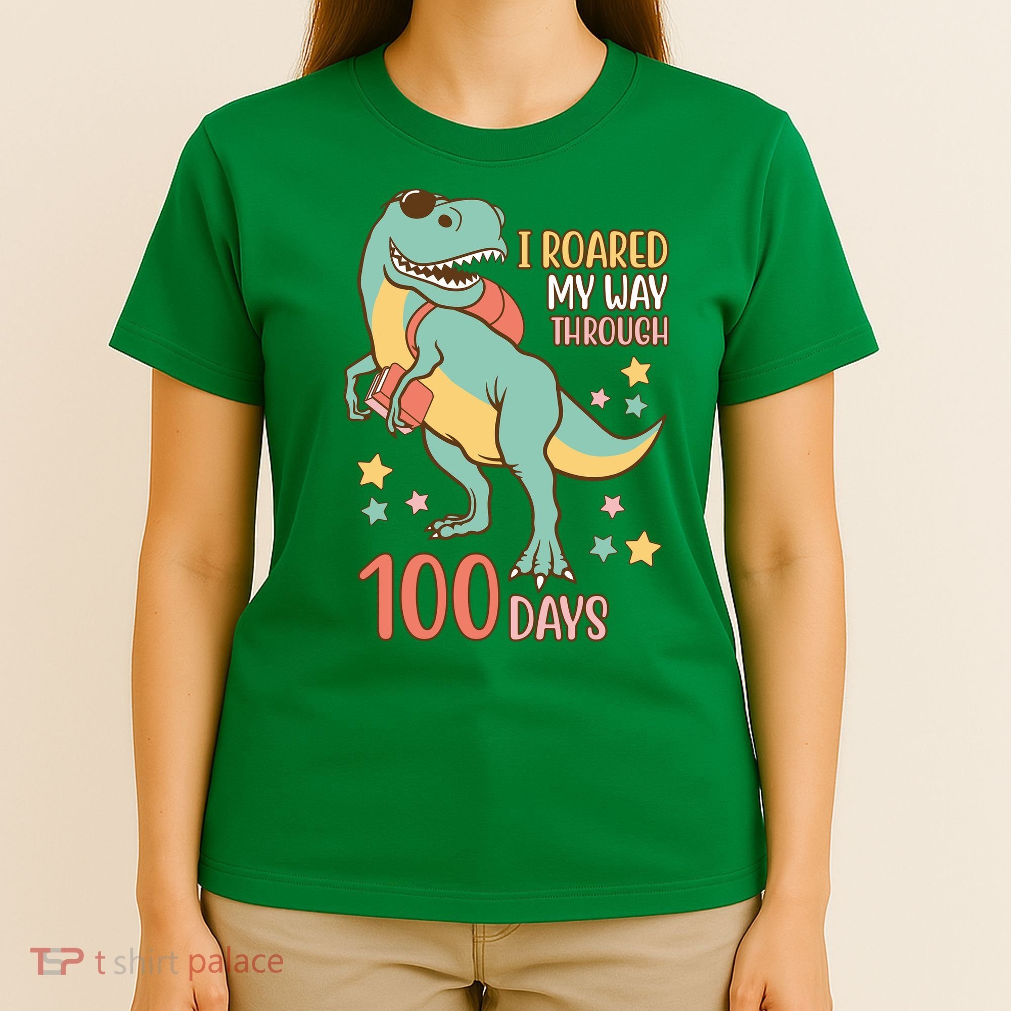 I Roared My Way Through 100 Days Dinosaur T-Shirt