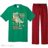 I Roared My Way Through 100 Days Dinosaur Pajama Set thumb 0