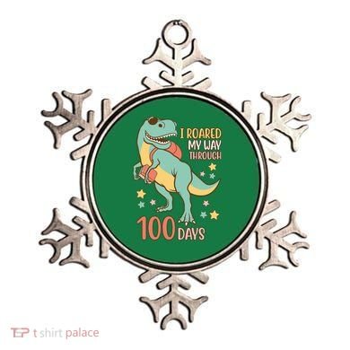 I Roared My Way Through 100 Days Dinosaur Ornament