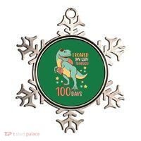 I Roared My Way Through 100 Days Dinosaur Ornament thumb 0