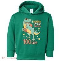 I Roared My Way Through 100 Days Dinosaur Toddler Hoodie thumb 0