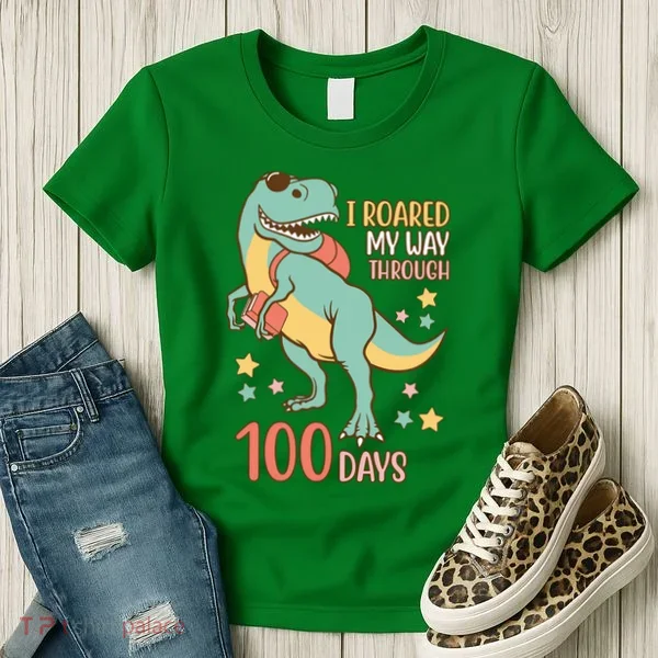 I Roared My Way Through 100 Days Dinosaur Women's T-Shirt