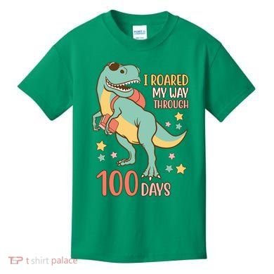 I Roared My Way Through 100 Days Dinosaur Kids T-Shirt