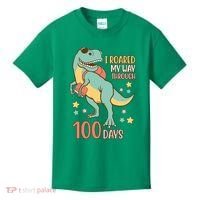 I Roared My Way Through 100 Days Dinosaur Kids T-Shirt thumb 0