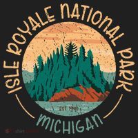 Isle Royale Michigan National Park Moose Sillhouete Women's Sweatshirt thumb 2