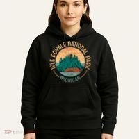 Isle Royale Michigan National Park Moose Sillhouete Hoodie thumb 5