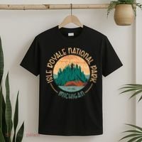 Isle Royale Michigan National Park Moose Sillhouete T-Shirt thumb 2