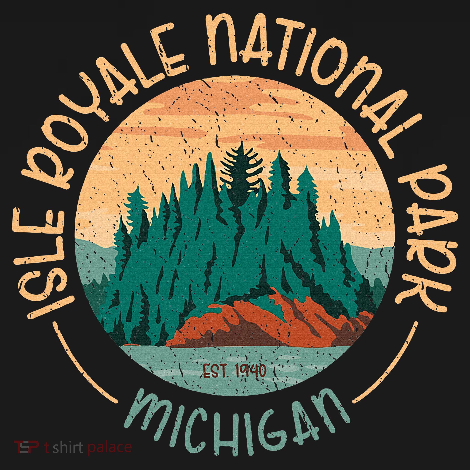 Isle Royale Michigan National Park Moose Sillhouete Coaster