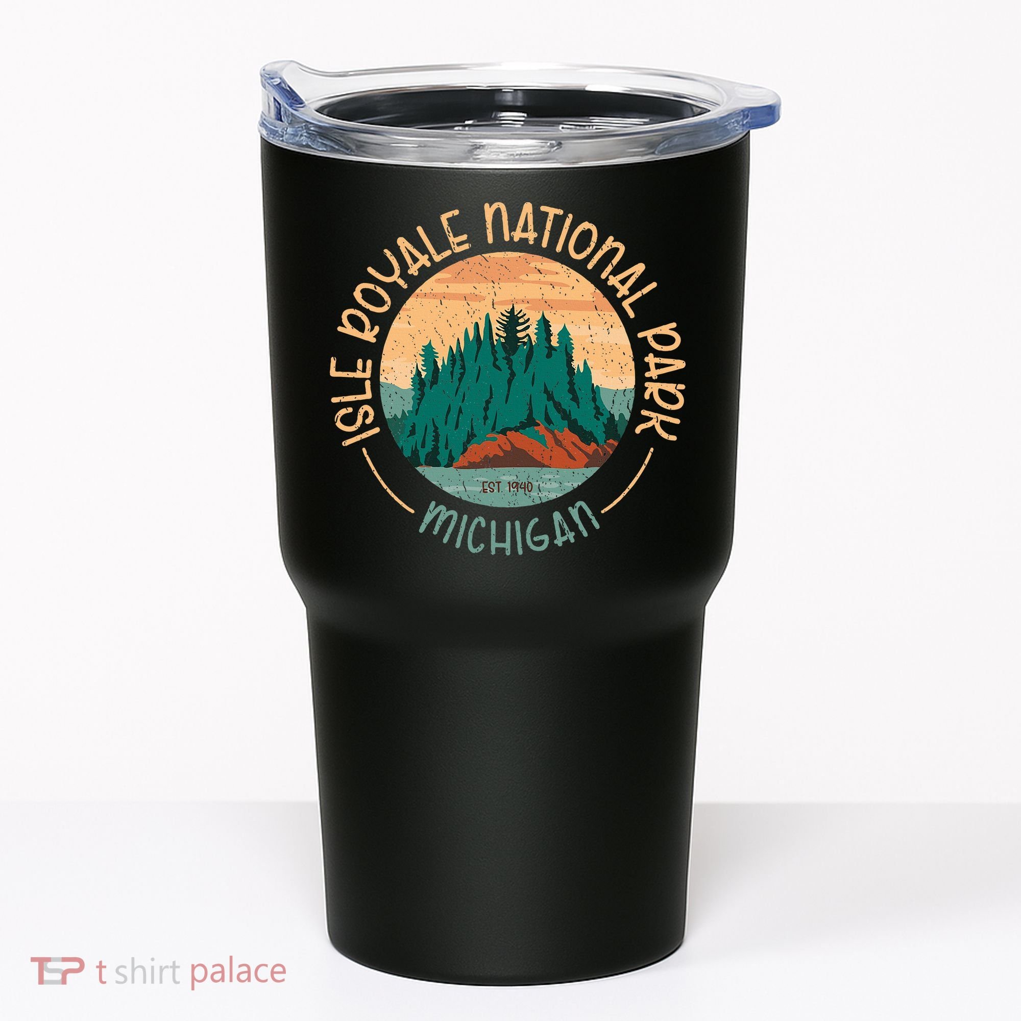 Isle Royale Michigan National Park Moose Sillhouete Tumbler