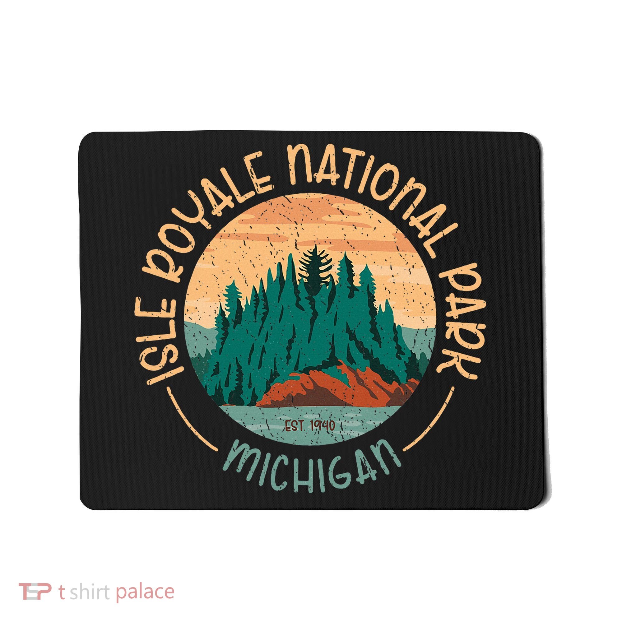 Isle Royale Michigan National Park Moose Sillhouete Mousepad