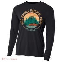 Isle Royale Michigan National Park Moose Sillhouete Cooling Performance Long Sleeve Crew thumb 0