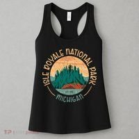 Isle Royale Michigan National Park Moose Sillhouete Women's Tank Top thumb 3