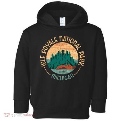 Isle Royale Michigan National Park Moose Sillhouete Toddler Hoodie