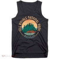 Isle Royale Michigan National Park Moose Sillhouete Tank Top thumb 0