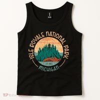 Isle Royale Michigan National Park Moose Sillhouete Tank Top thumb 2