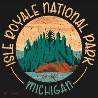 Isle Royale Michigan National Park Moose Sillhouete Women's T-Shirt thumb 6