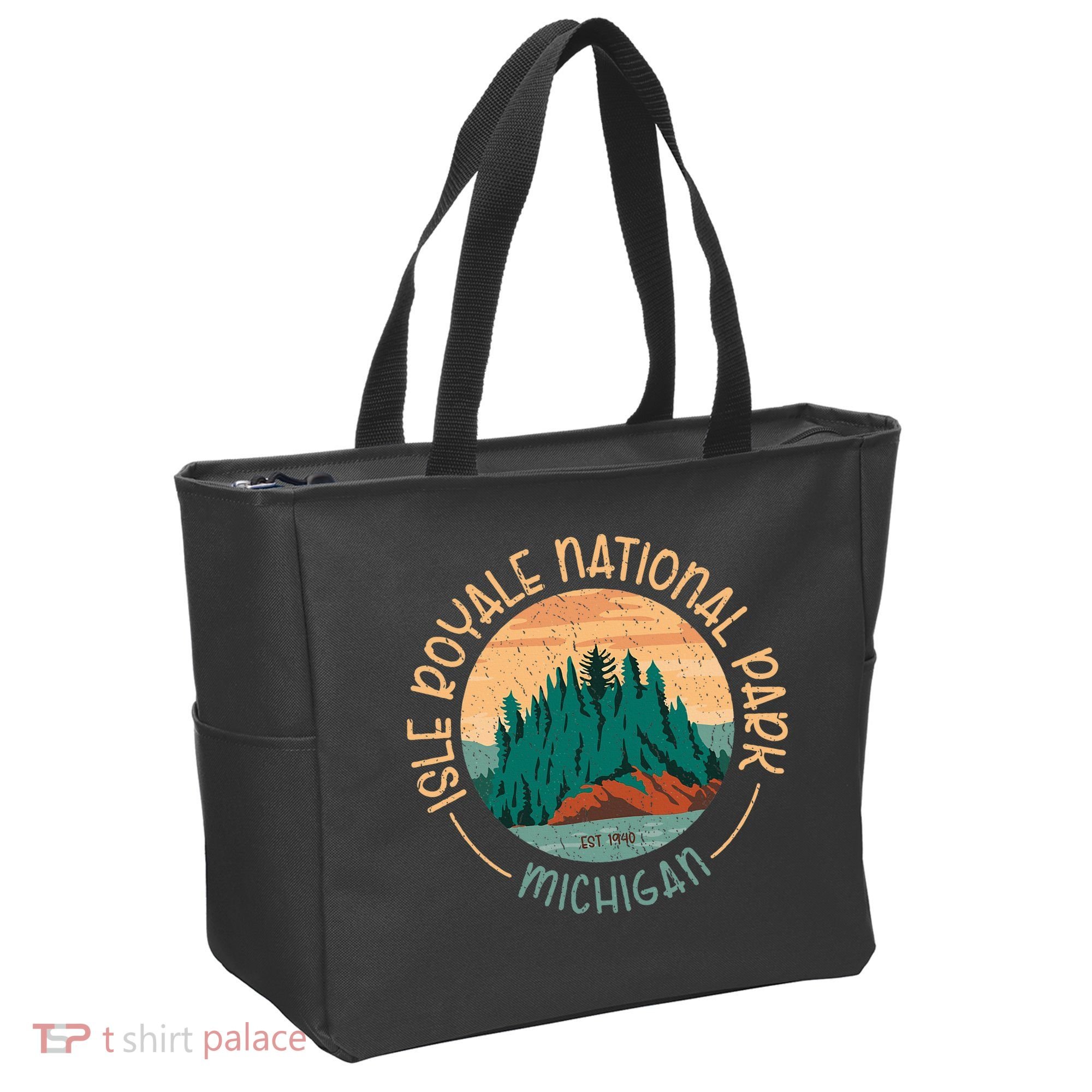 Isle Royale Michigan National Park Moose Sillhouete Tote Bag