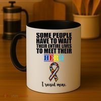 I Raised My Hero Autism Awareness Quote Coffee Mug thumb 4
