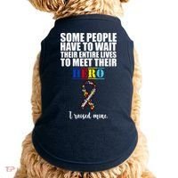 I Raised My Hero Autism Awareness Quote Doggie Tank thumb 0