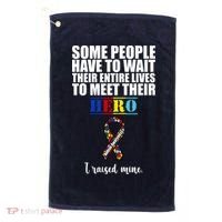I Raised My Hero Autism Awareness Quote Golf Towel thumb 0
