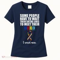 I Raised My Hero Autism Awareness Quote Women's T-Shirt thumb 0