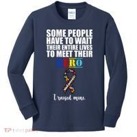 I Raised My Hero Autism Awareness Quote Kids Long Sleeve Shirt thumb 0