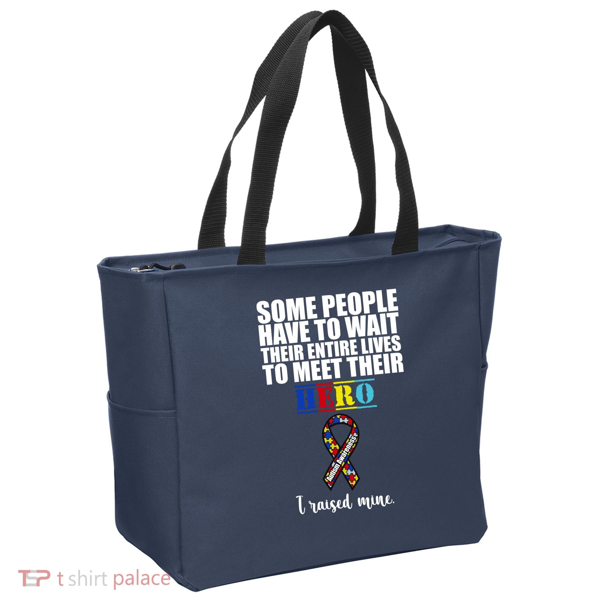 I Raised My Hero Autism Awareness Quote Tote Bag