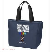 I Raised My Hero Autism Awareness Quote Tote Bag thumb 3