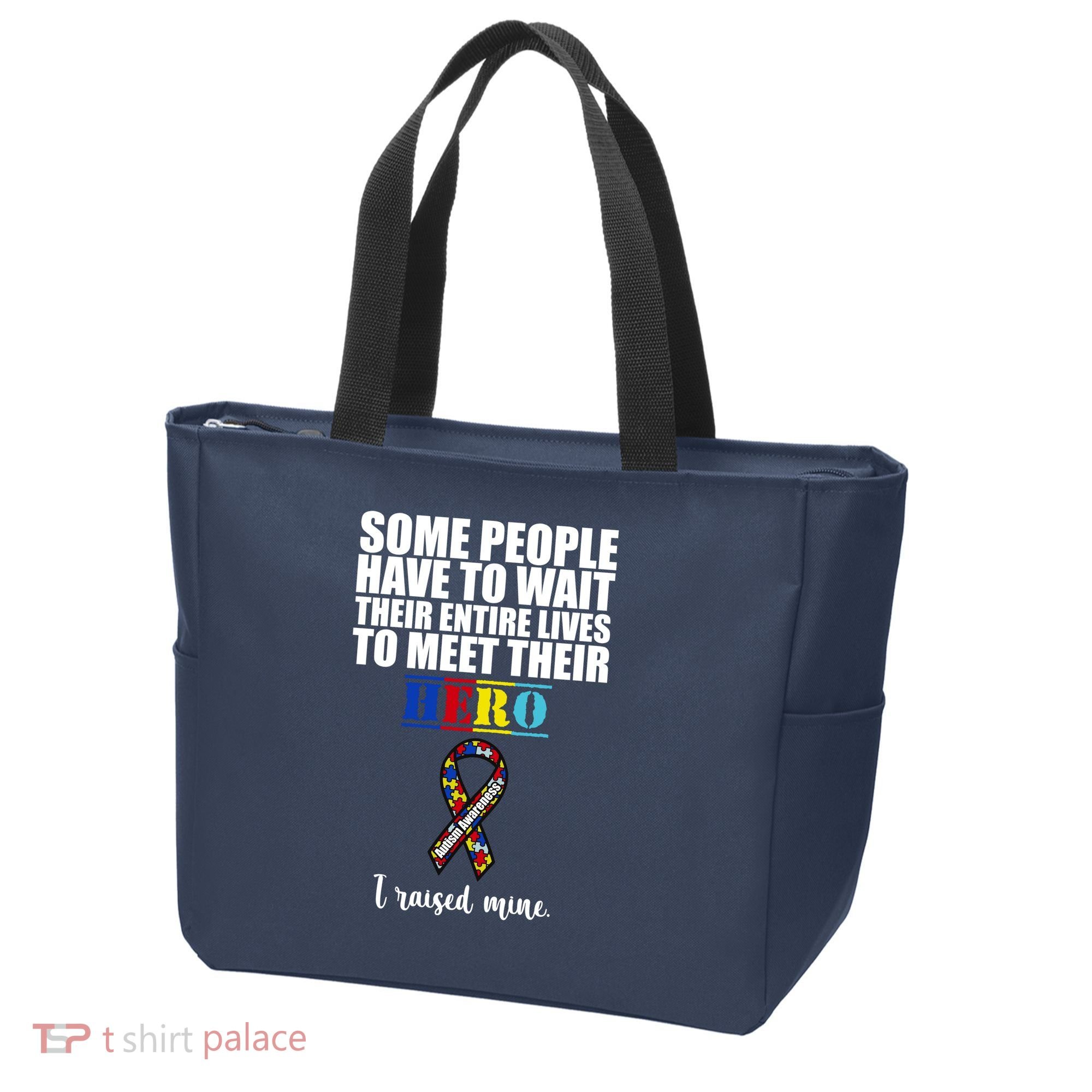 I Raised My Hero Autism Awareness Quote Tote Bag