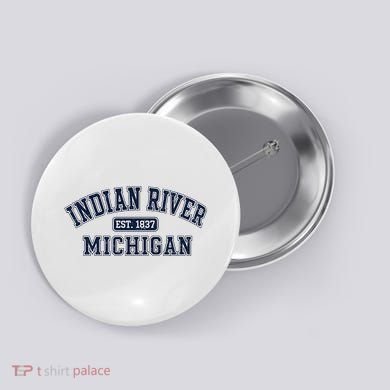 Indian River Michigan Vintage Button