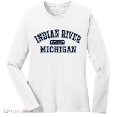 Indian River Michigan Vintage Women's Long Sleeve Shirt