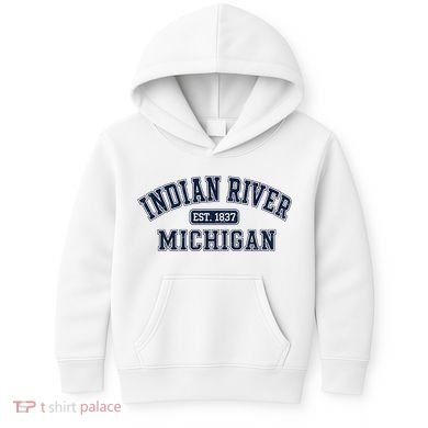 Indian River Michigan Vintage Kids Hoodie