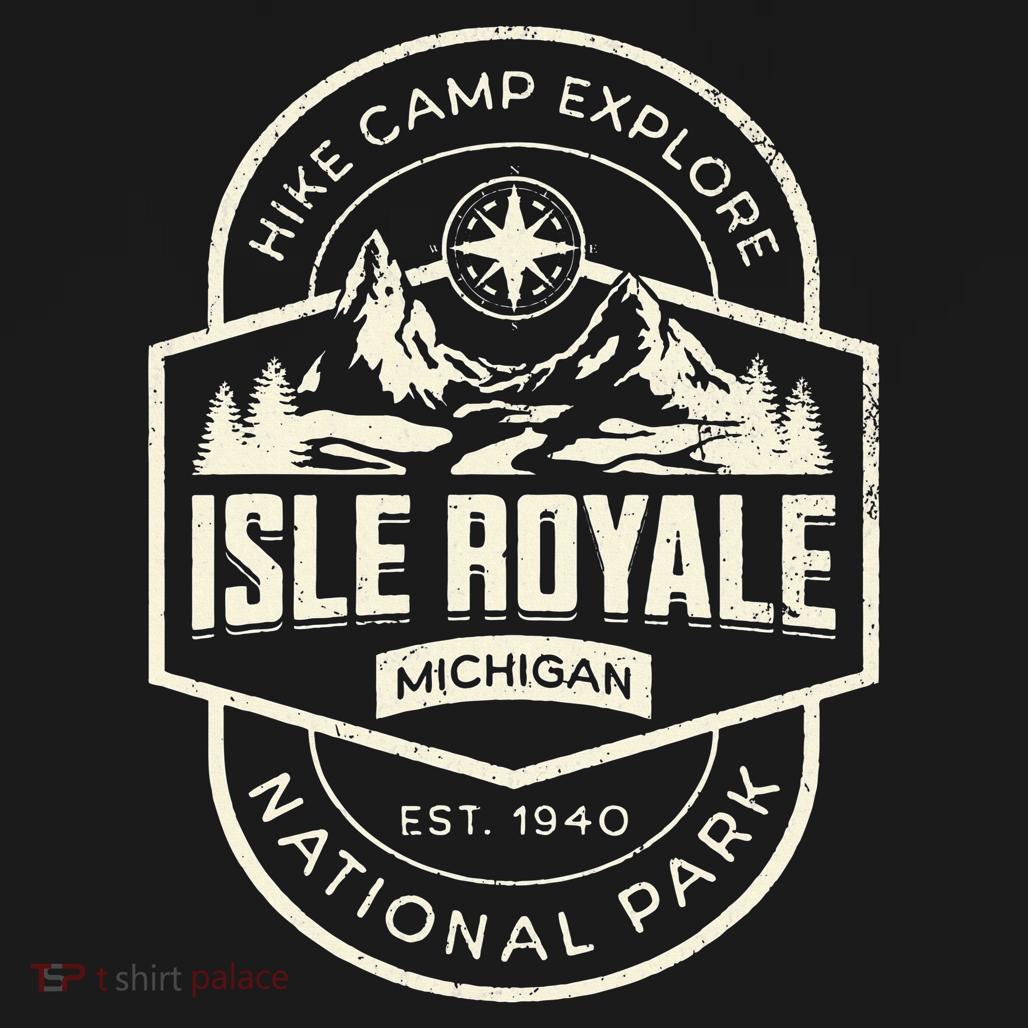 Isle Royale National Park USA-Made Doggie Bandana