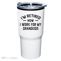 I’m Retired Now I Work For My Grandkids Tumbler thumb 0