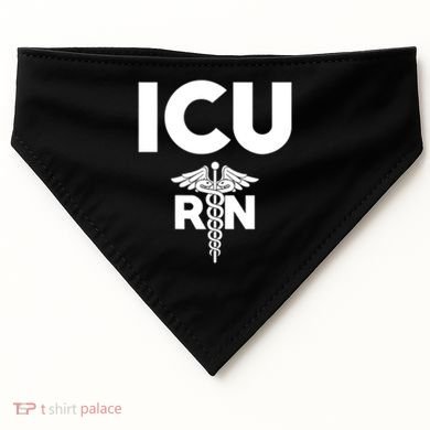Icu Registered Nurse Intensive Care Unit Rn Staff Gift USA-Made Doggie Bandana