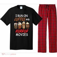 I Run On Coffee And Horror Movies Scary Blood Halloween Pajama Set thumb 0