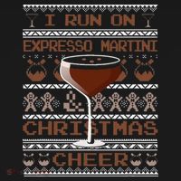 I Run On Espresso Martini And Christmas Cheer Ugly Sweater Women's Hoodie thumb 2