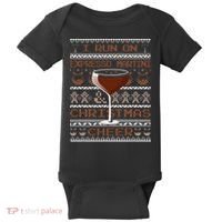 I Run On Espresso Martini And Christmas Cheer Ugly Sweater Baby Bodysuit thumb 0