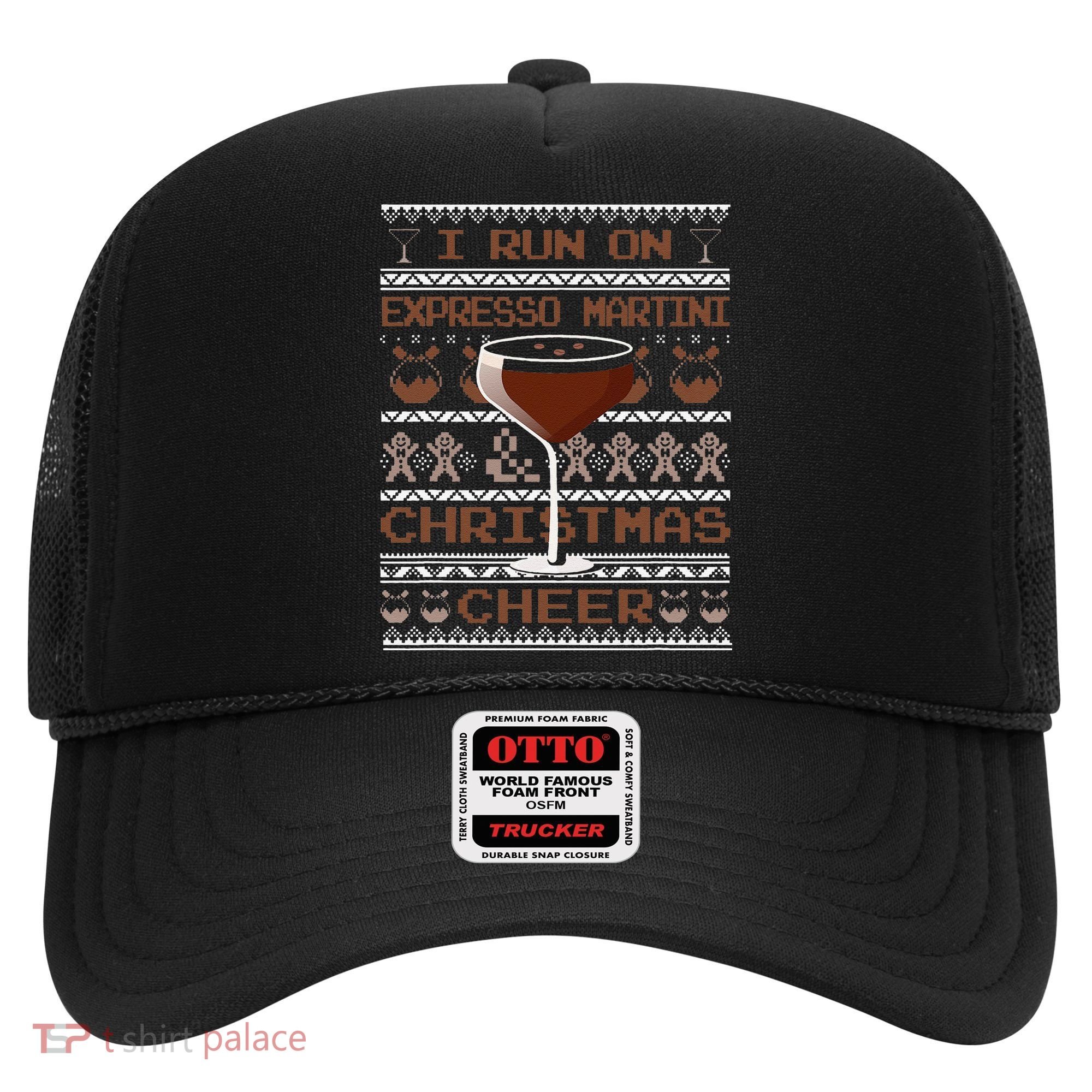 I Run On Espresso Martini And Christmas Cheer Ugly Sweater Hat