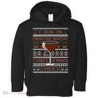 I Run On Espresso Martini And Christmas Cheer Ugly Sweater Toddler Hoodie thumb 0