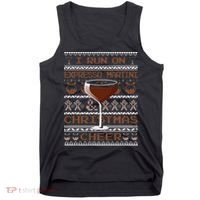 I Run On Espresso Martini And Christmas Cheer Ugly Sweater Tank Top thumb 0
