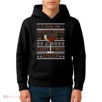 I Run On Espresso Martini And Christmas Cheer Ugly Sweater Kids Hoodie thumb 4