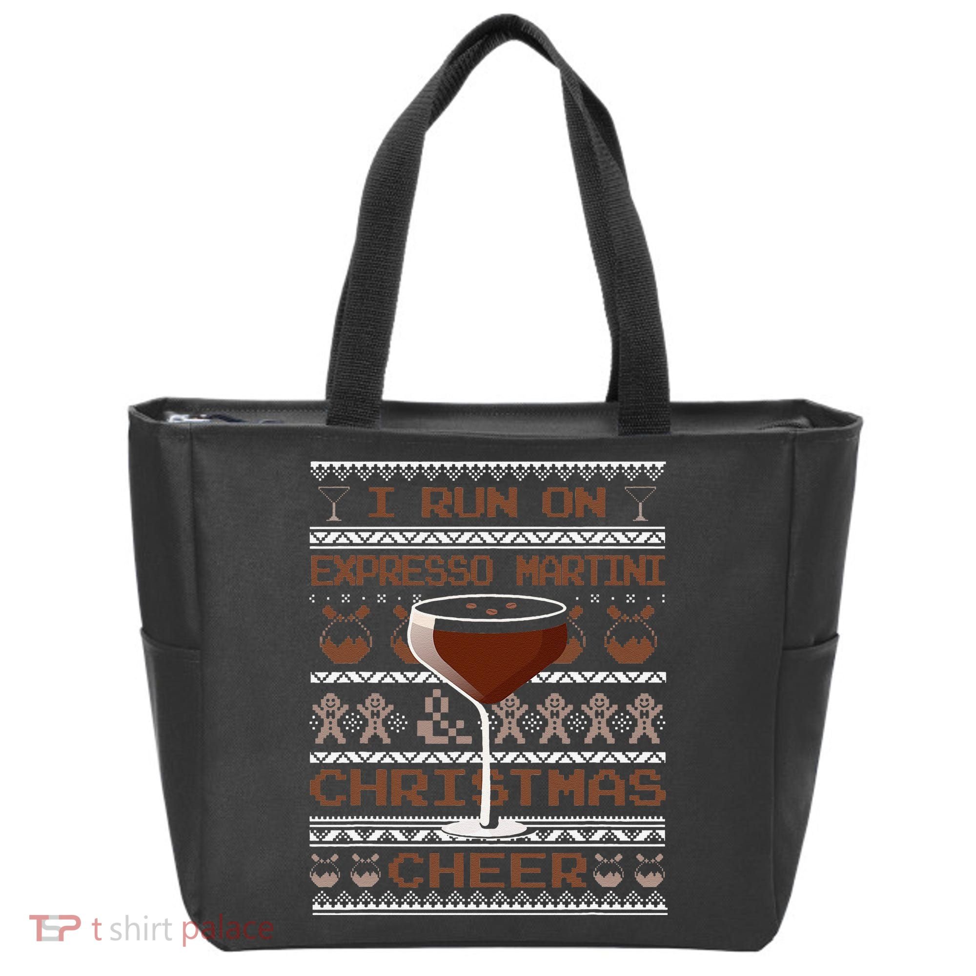 I Run On Espresso Martini And Christmas Cheer Ugly Sweater Tote Bag