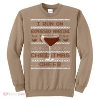 I Run On Espresso Martini And Christmas Cheer Ugly Sweater Sweatshirt thumb 0